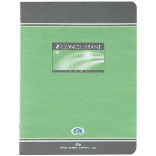 Conquerant 92705 Cahier Sept Piqure Couverture Offset A4 Papier Vert