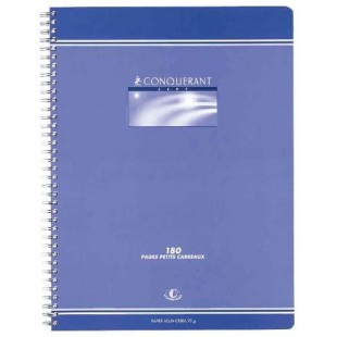 CONQUeRANT Lot de 10 Cahiers spirale A4 Seyes 180 Pages 70g Coloris Aleatoire