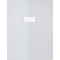Cristal Luxe Protege-cahiers en PVC avec marque-page A4 Transparent