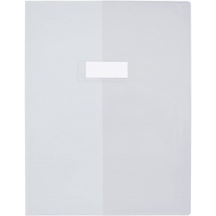Cristal Luxe Protege-cahiers en PVC avec marque-page A4 Transparent