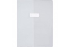 Cristal Luxe Protege-cahiers en PVC avec marque-page A4 Transparent
