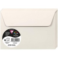 Clairefontaine 5056C - Paquet de 20 Enveloppes Auto-Adhesives - Format C6 11,4x16,2cm - 120g/m² - Coloris Gris Perle - Invitatio