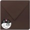 Clairefontaine 5233C - Paquet de 20 Enveloppes Gommees - Format Carre 16,5x16,5cm - 120g/m² - Coloris Cacao - Invitation Eveneme