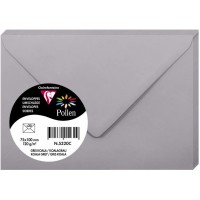 Clairefontaine 5320C - Paquet de 20 Enveloppes Gommees - Format 7,5x10cm - 120g/m² - Coloris Gris Koala - Invitation Evenements 