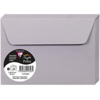 Clairefontaine 5328C - Paquet de 20 Enveloppes Gommees - Format Carre 14x14cm - 120g/m² - Coloris Gris Koala - Invitation Evenem