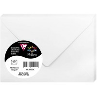 Clairefontaine 5430C - Paquet de 20 Enveloppes Gommees - Format 7,5x10cm - 120g/m² - Coloris Blanc - Invitation Evenements et Co