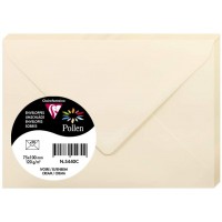 Clairefontaine 5440C - Paquet de 20 Enveloppes Gommees - Format 7,5x10cm - 120g/m² - Coloris Ivoire - Invitation Evenements et C