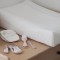 BEABA, Housse pour Matelas a Langer Sofalange, 100% Coton Nid d'abeille, Eponge Moelleuse - Blanc