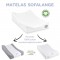 BEABA, Housse pour Matelas a Langer Sofalange, 100% Coton Nid d'abeille, Eponge Moelleuse - Blanc