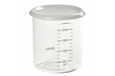 BEABA Maxi Portion Tritan, Pot de conservation bébé, plastique premium - 240 ml - Grey