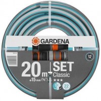GARDENA Kit Tuyau d'arrosage Classic – Longueur 20m – Ø15mm – Haute résistance pression 22 bar maximum – Garantie 12 ans (18014-