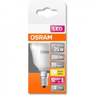 OSRAM Ampoule LED STAR+ Sphérique RGBW dép radiateur var 4,5W25 E14 ch