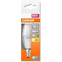 OSRAM Ampoule LED Flamme dépolie avec radiateur 7,5W60 E14 chaud