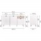 Buffet ILDA - effet bois et blanc - Style scandinave - 3 portes - L 150 x P 40 x H 75 cm
