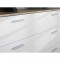 Commode 6 tiroirs - Décor chene et blanc mat - Contemporain - L 159,9 x P 41,3 x H 75,8 cm