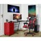 Chaise de bureau gaming - Simili noir et rouge - L 76 x P 50 x H123-132 cm - KAOS