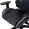 REACTOR Chaise gaming de bureau réglable en hauteur - Tissu maille et simili noir et gris