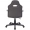 TERRY Chaise de bureau ajustable gaming - Simili Blanc et gris - L 56 x P 60 x H 92 / 102 cm