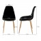 Lot de 2 chaises cristal transparent noir - L 47 x P 54 x H 84 cm - CLODY