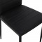 Lot de 6 chaises - Simili noir - L 42 x P 49 x H 97 cm - JIM