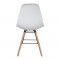 Lot de 6 chaises blanc pieds bois - L 47 x P 52 x H 83 cm - OLAF