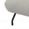MAEL Fauteuil - Tissu gris clair et pieds en métal - L 63,5 x P 86 x H 81 cm