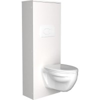EKIPA Aménagement pour WC - Blanc - L 53 x P 27 x 140 cm - SWEAT