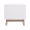 DENVER Meuble TV 2 portes - Blanc - L 116 x P 40 x H 42 cm