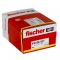 FISCHER - Cheville clou NF 8x60/20 avec collerette épaisse et clou tete fraisée - Boîte de 100