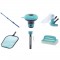 SPOOL Kit d'entretien de piscine 6 accessoires : manche téléscopique, brosse ligne d'eau, épuisette, thermometre, balai, diffuse