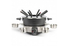 LIVOO DOC264 Appareil a fondue électrique 1000W - 1,8L - 8 fourchettes a fondue et collerette incluses - Thermostat ajustable - 