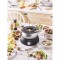 LAGRANGE 349018 Appareil a fondue + 3 ramequins - 900W - 8 fourchettes manche en bois - Socle thermoplastique - Thermostat régla