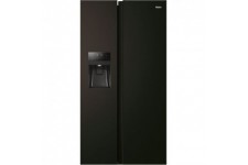 HAIER HSOBPIF9183 - Réfrigérateur américain 515L (337+178L) - Froid ventilé - L90x H177,5cm - Noir