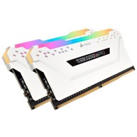CORSAIR Mémoire PC DDR4 - Vengeance RGB Pro Series 16Go (2x8Go) - 3200 MHz - CL16 - Blanc (CMW16GX4M2C3200C16W)