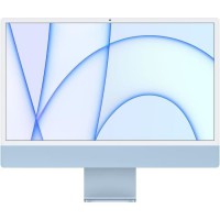 Apple - 24 iMac Retina 4,5K (2021) - Puce Apple M1 - RAM 8Go - Stockage 256Go - GPU 8 coeurs - Bleu