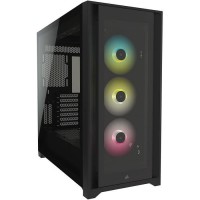 CORSAIR Boîtier PC iCUE 5000X RGB - Verre Trempé Moyen-Tour ATX - Noir (CC-9011212-WW)
