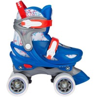 Rollers quad reglable - NIIDJAM - Enfant - Bleu et blanc - GEOMETRIE
