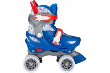 Rollers quad reglable - NIIDJAM - Enfant - Bleu et blanc - GEOMETRIE