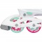 Roller en ligne reglable -NIIDJAM - Enfant - STAR - Blanc et rose