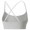 PUMA - Brassiere de sport Studio - spécial Yoga - bretelles fines et croisées - gris - femme