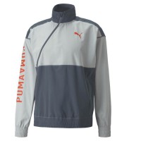 PUMA - Veste de sport Train Logo - technologie DRYCELL - gris, blanc, orange - homme