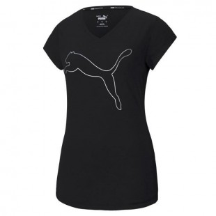 PUMA - T-shirt sport Favorite Heather - technologie DRYCELL évacuation humidité - polyester recyclé - noir - femme
