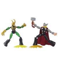 MARVEL AVENGERS - Bend and Flex - Figurines flexibles Thor Vs. Loki de 15 cm - pour enfants a partir de 4 ans