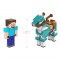 Minecraft - Steve Et Son Cheval En Diamant - Figurines D'Action