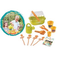 Smoby - Silence ça Pousse - Mini Serre - Accessoires de Jardinage Inclus - Poignée de Transport - Des 5 Ans - 870302