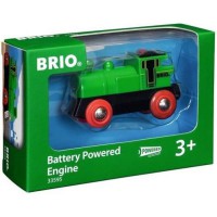 Brio World Locomotive a pile Bi-directionnelle Verte Accessoire lumineux Circuit de train en bois - Ravensburger - Des 3 ans - 3