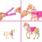 Barbie - Coffret toilettage chevaux avec Poupée Barbie, 2 Chevaux et + de 20 Accessoires - Accessoire Poupée Mannequin - Des 3 a