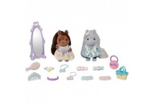 SYLVANIAN FAMILIES - Les amis poney et leurs kits de coiffure