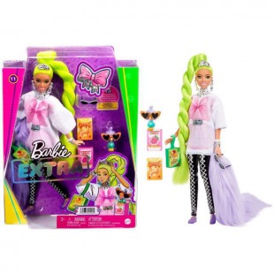 Barbie - Barbie Extra Natte Vert Fluo - Poupée