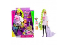 Barbie - Barbie Extra Natte Vert Fluo - Poupée